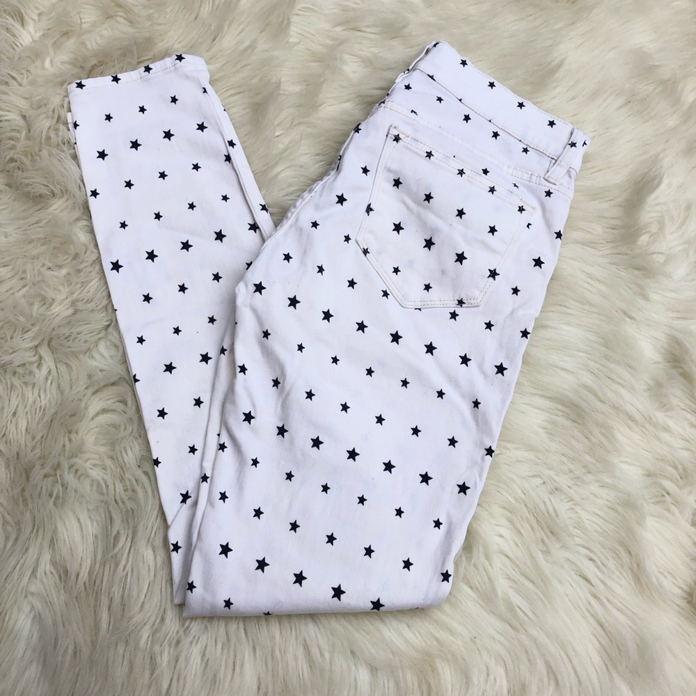 J.Crew 8” Toothpick Jeans - mini Star Print